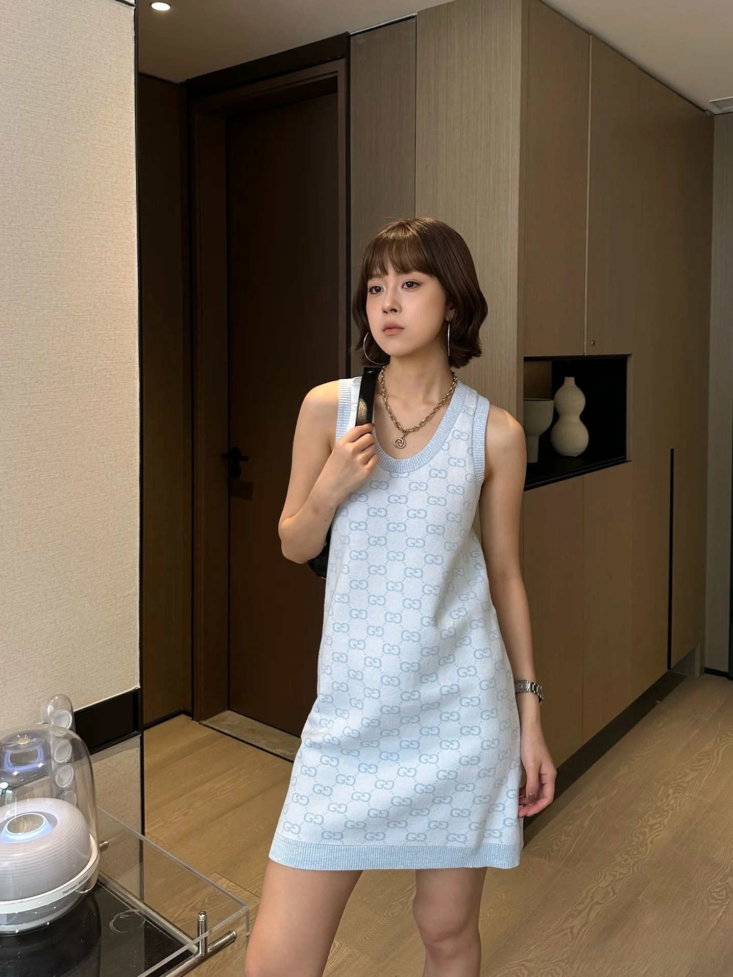 GUCCI 구찌 GG 자가드 니트 원피스 9