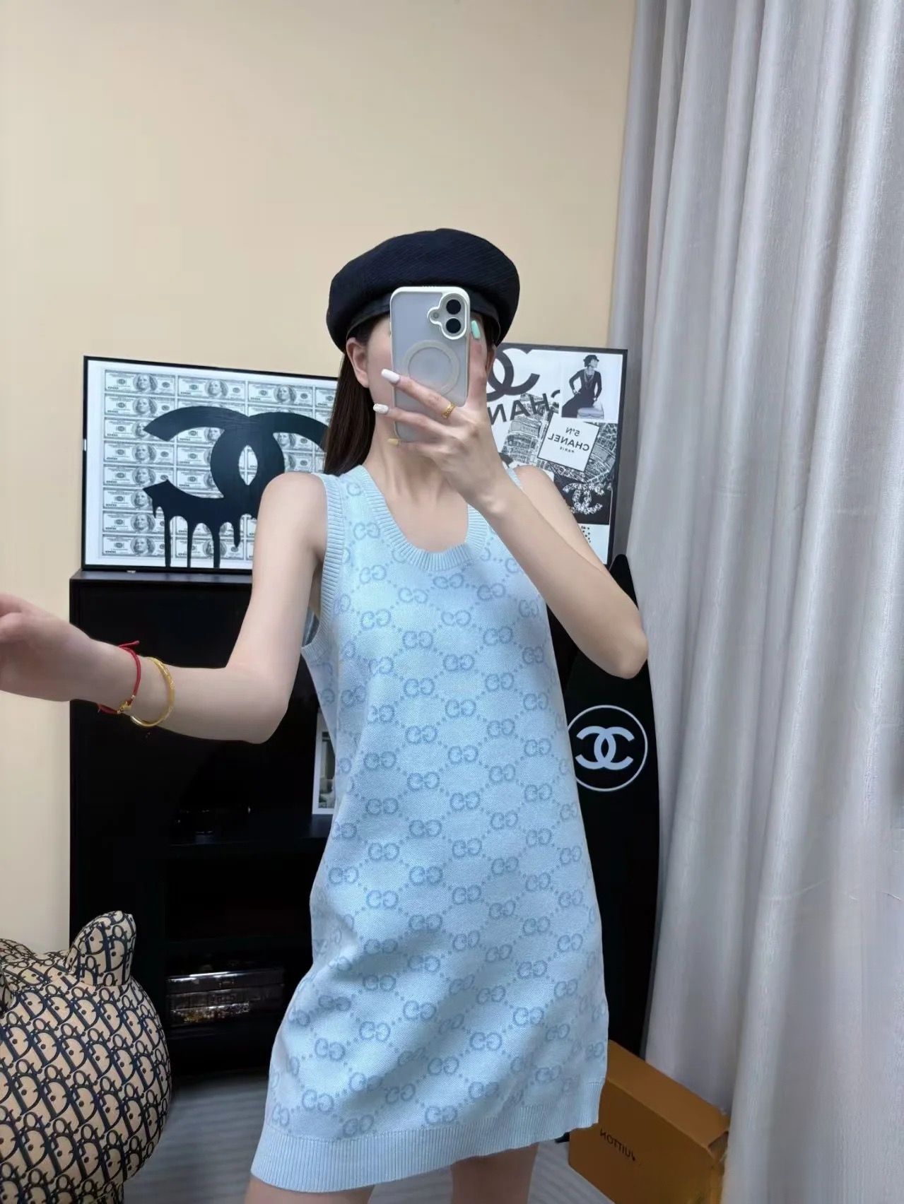 GUCCI 구찌 GG 자가드 니트 원피스 10