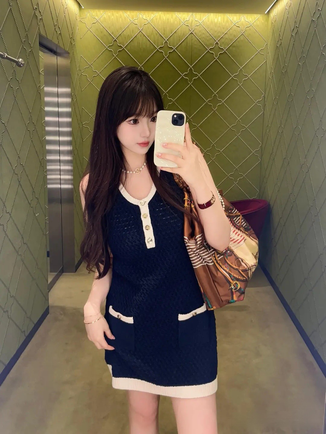 Gucci 구찌 배색 포켓 니트 원피스 2