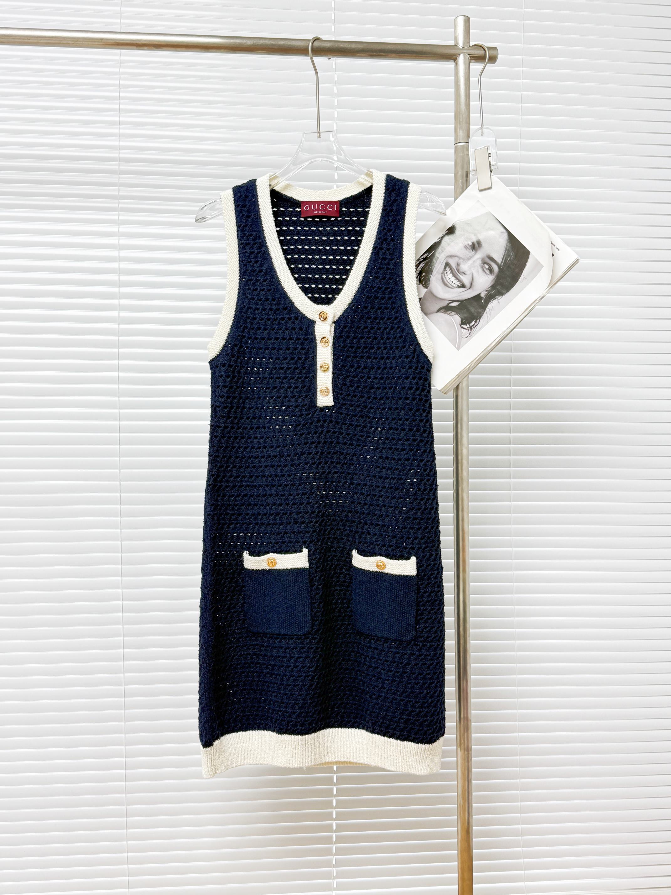 Gucci 구찌 배색 포켓 니트 원피스 10