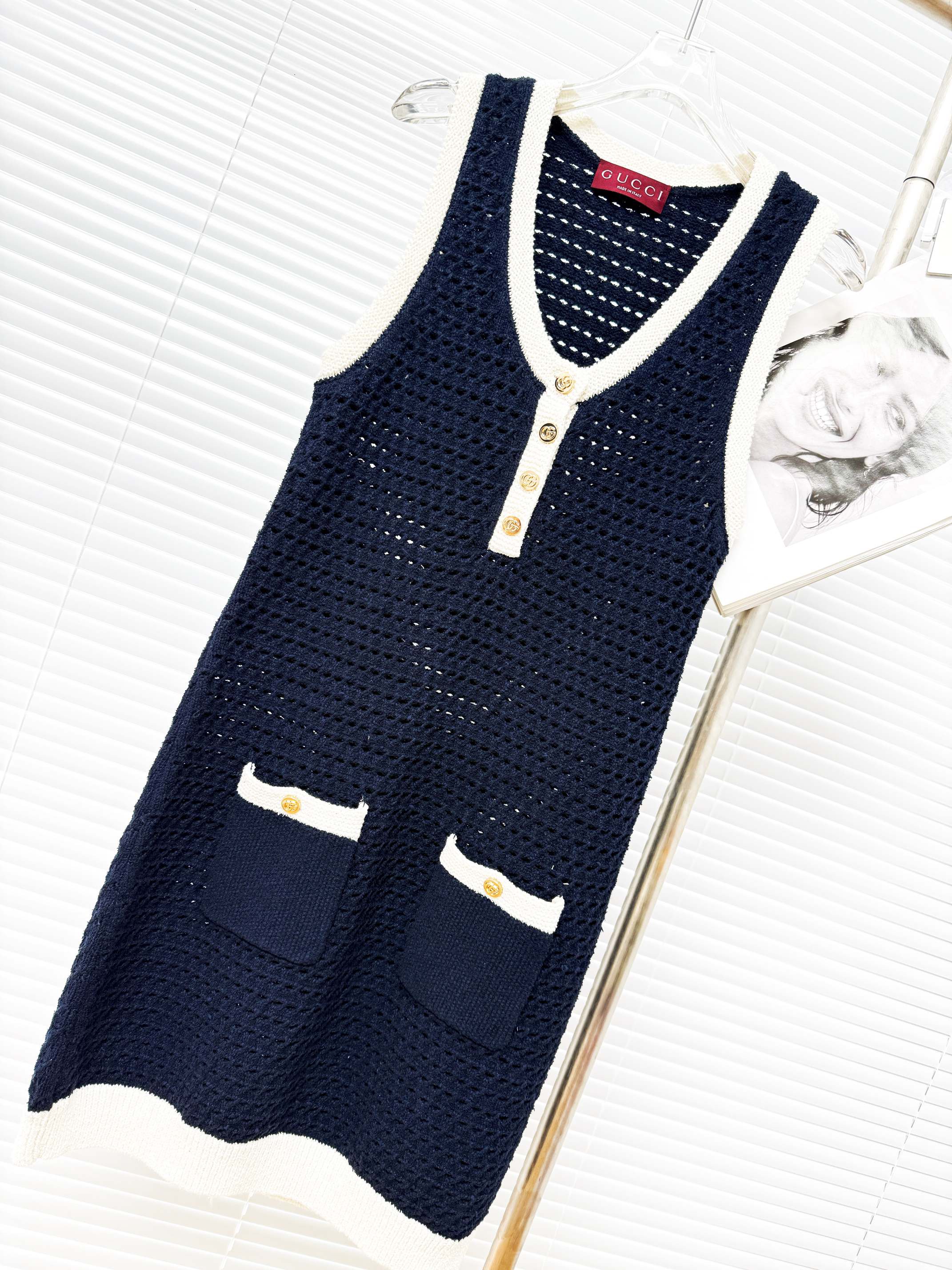 Gucci 구찌 배색 포켓 니트 원피스 19