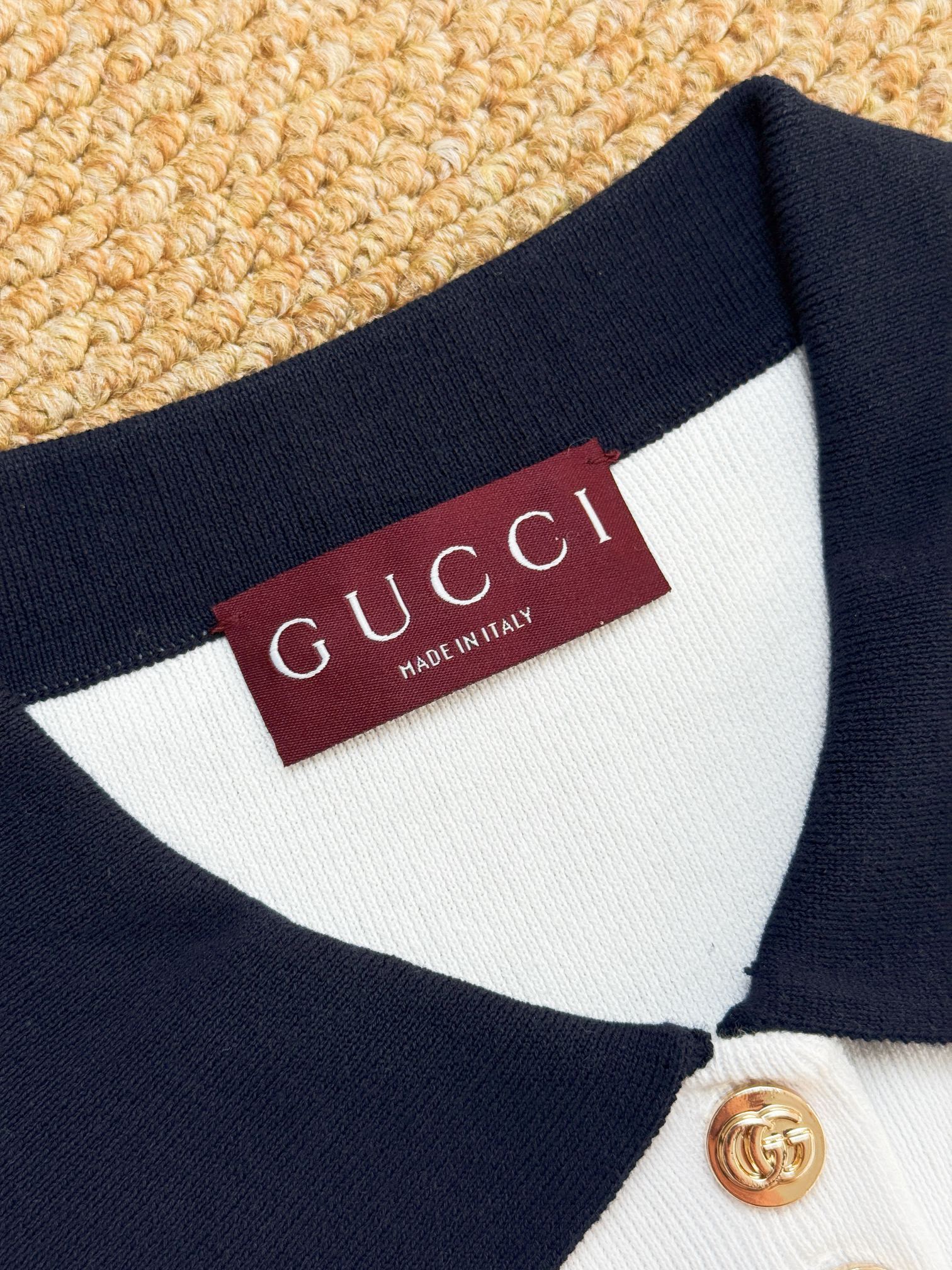 GUCCI 구찌 스트라이프 니트 폴로 반팔 여성용 18