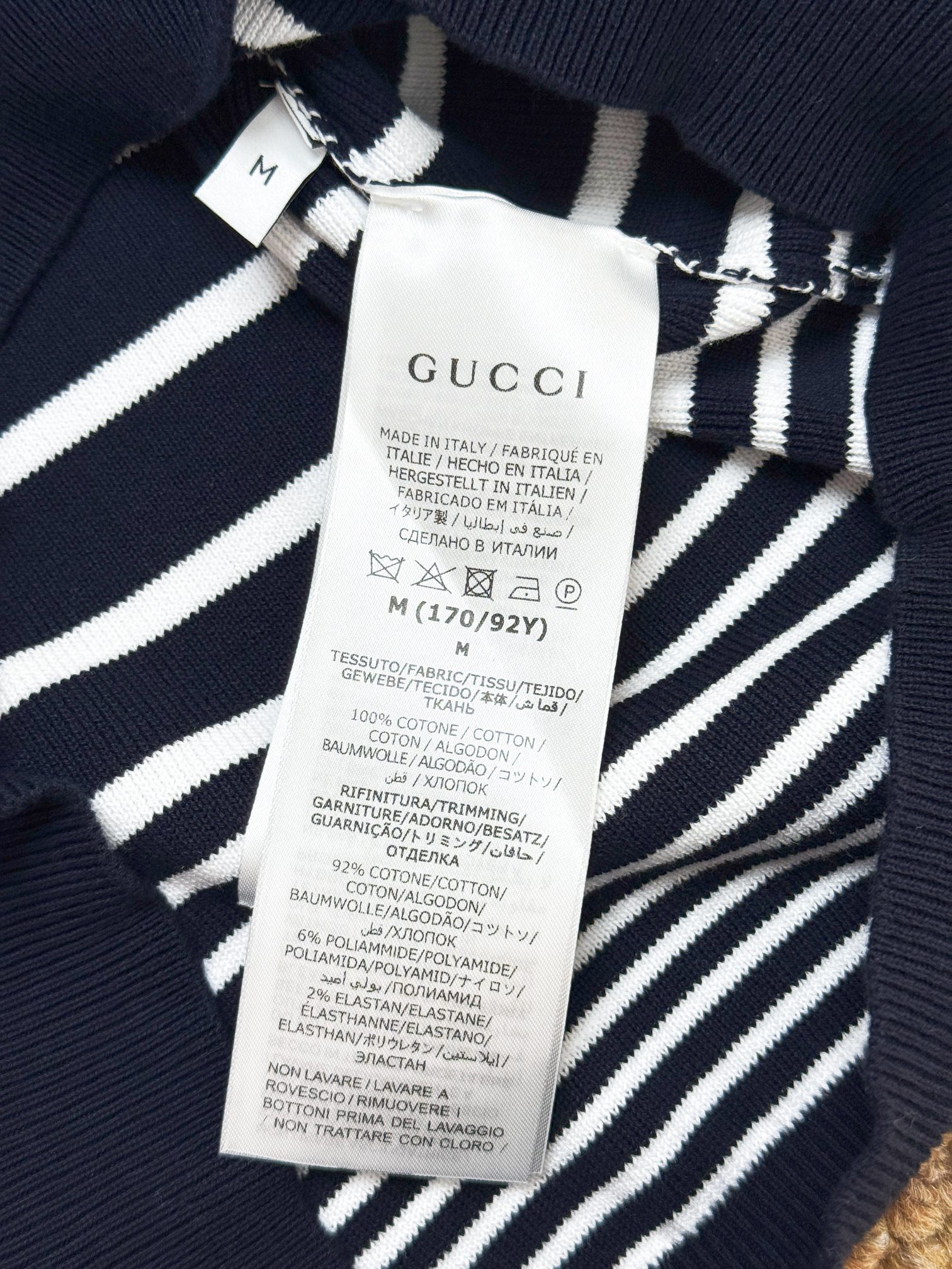 GUCCI 구찌 스트라이프 니트 폴로 반팔 여성용 19