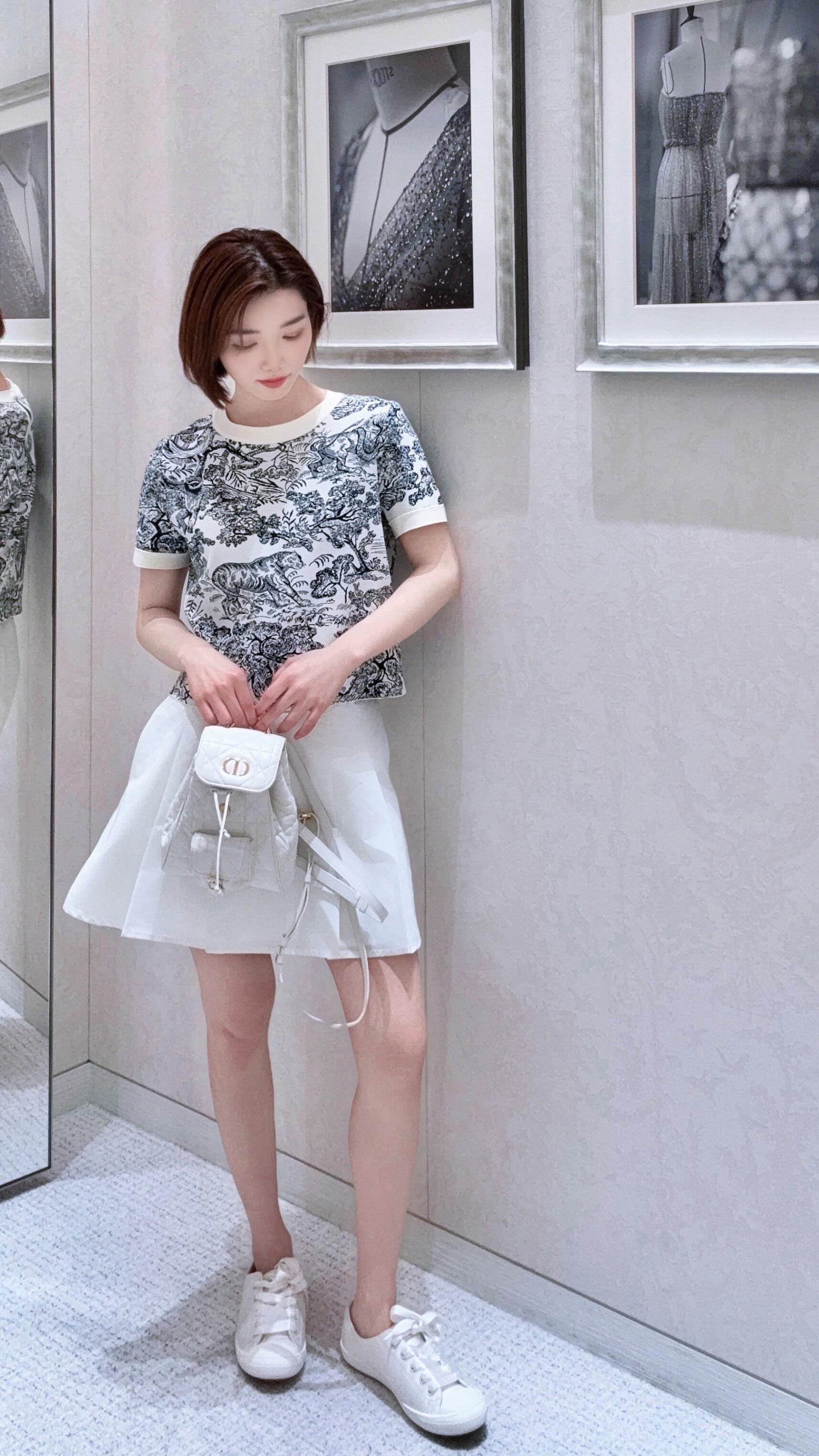 Dior 디올 ‘투알 드 주이’ 애니멀 자카드 반팔 니트 9