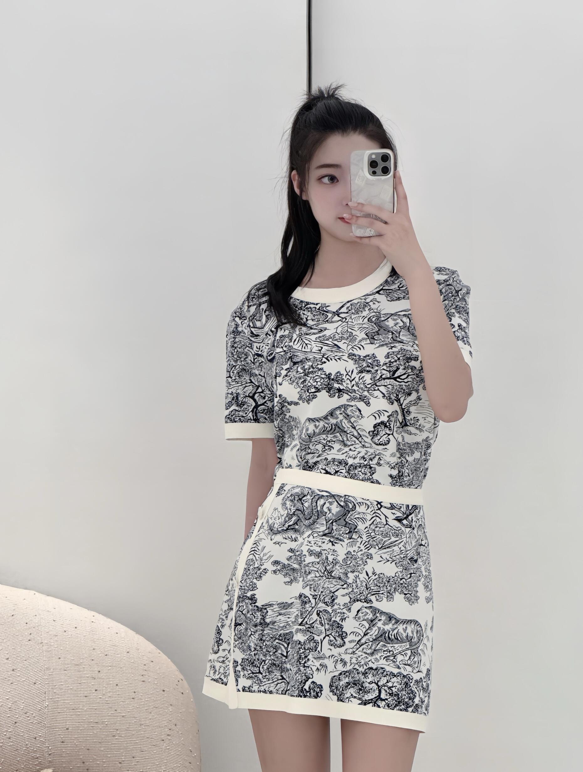 Dior 디올 ‘투알 드 주이’ 애니멀 자카드 반팔 니트 10