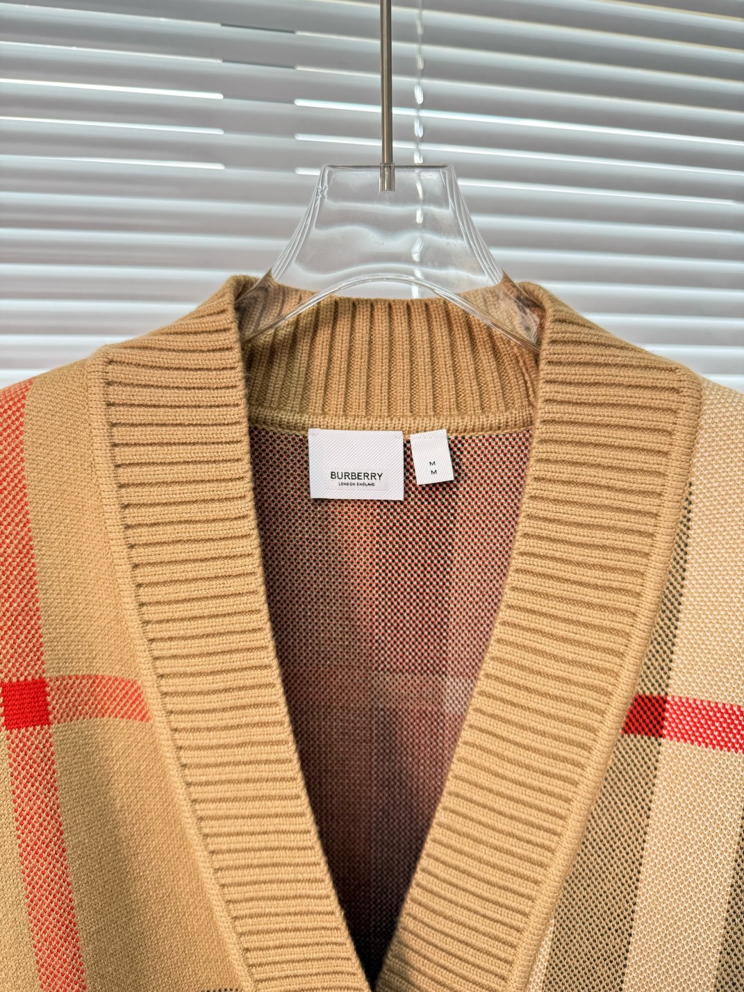 BURBERRY 버버리 체크 패턴 울 블렌드 오버사이즈 가디건 25