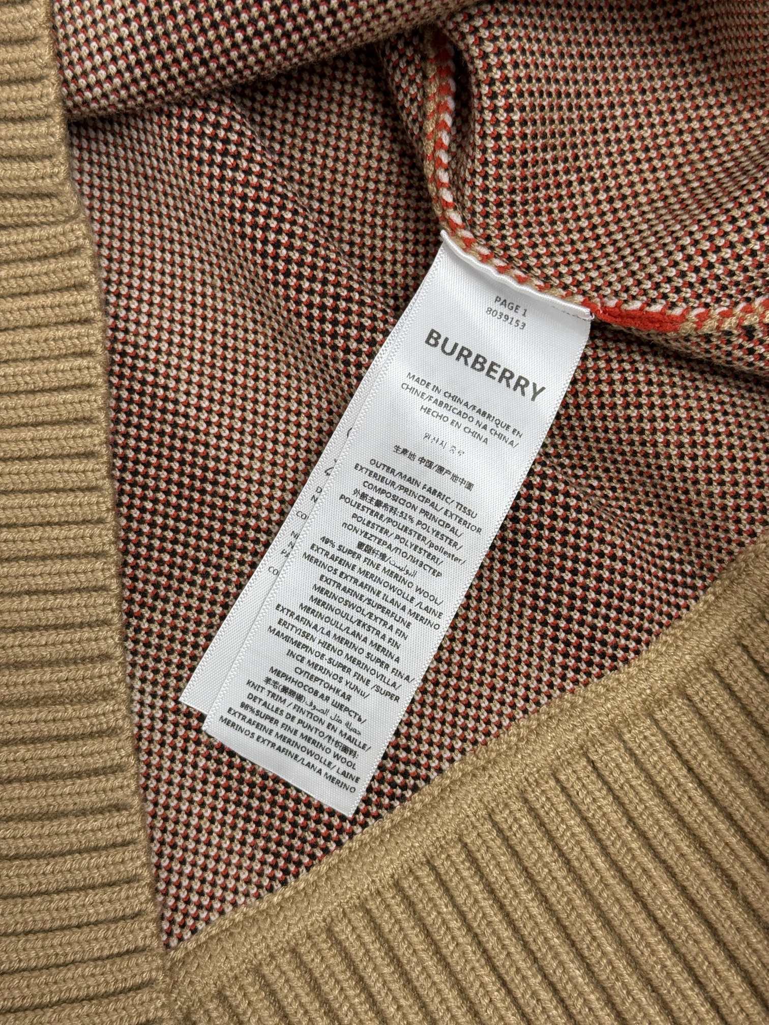 BURBERRY 버버리 체크 패턴 울 블렌드 오버사이즈 가디건 29