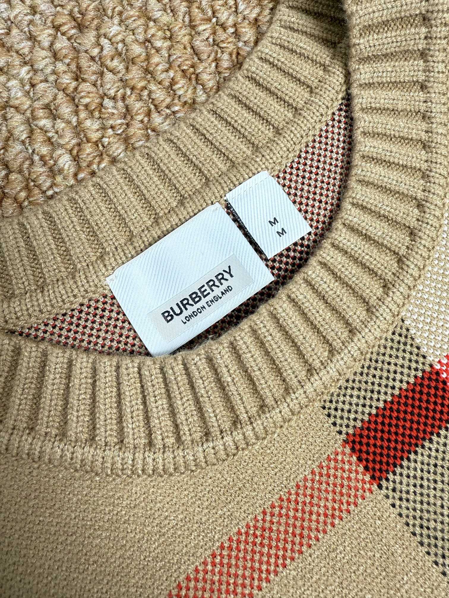 BURBERRY 버버리 클래식 체크 오버핏 라운드 니트 스웨터 25