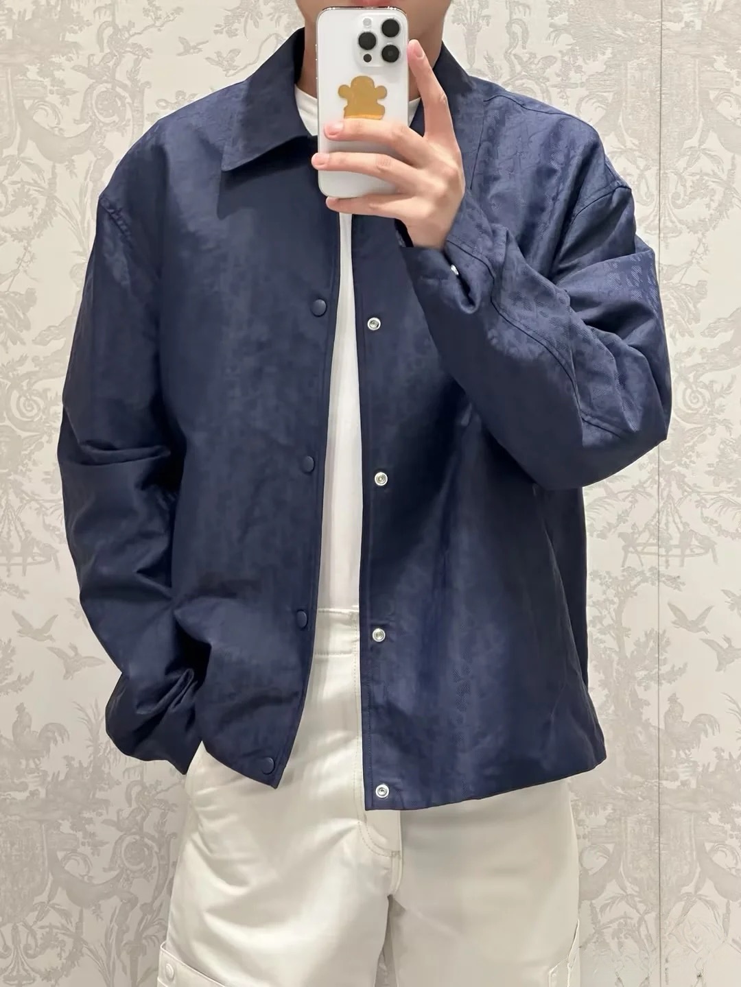 Dior 디올 25SS 오블리크 패턴 블루 테크 패브릭 자켓 3