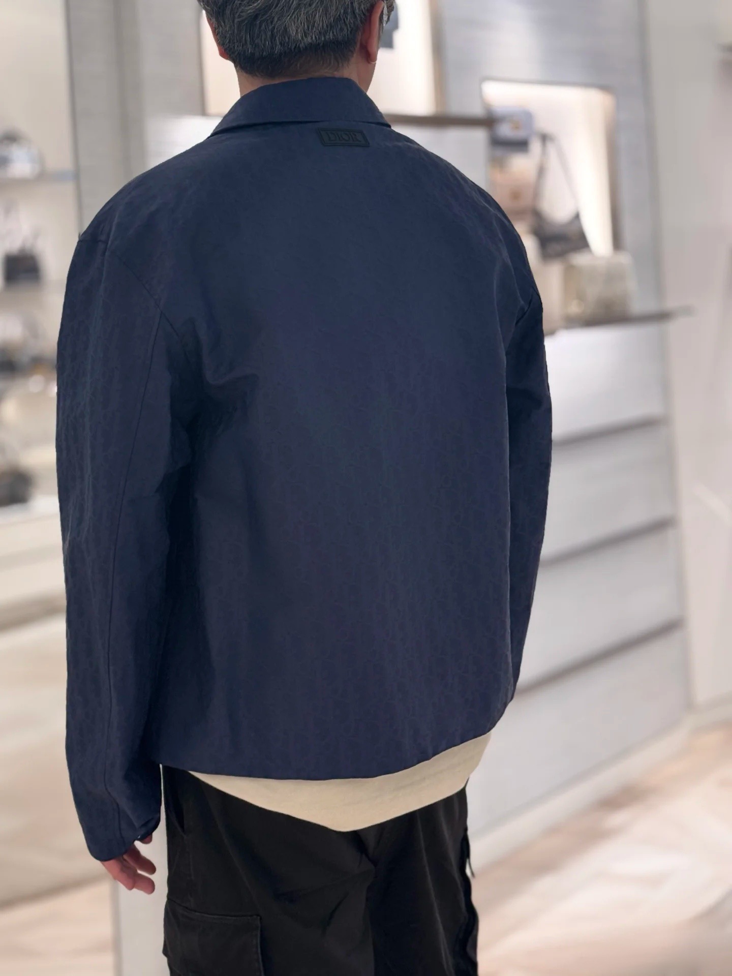 Dior 디올 25SS 오블리크 패턴 블루 테크 패브릭 자켓 5