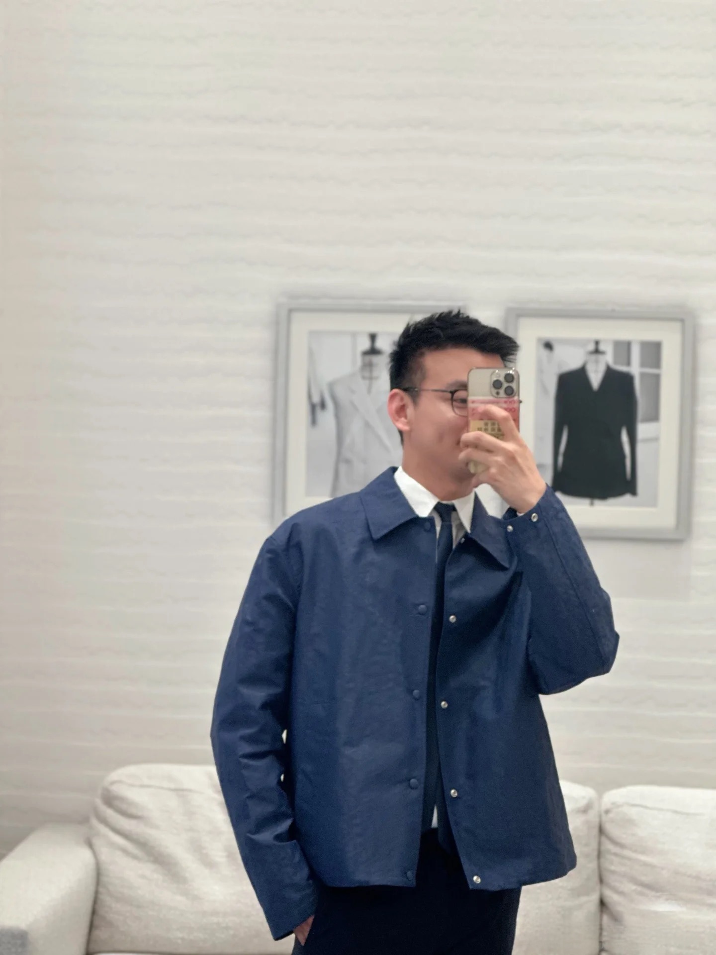 Dior 디올 25SS 오블리크 패턴 블루 테크 패브릭 자켓 7