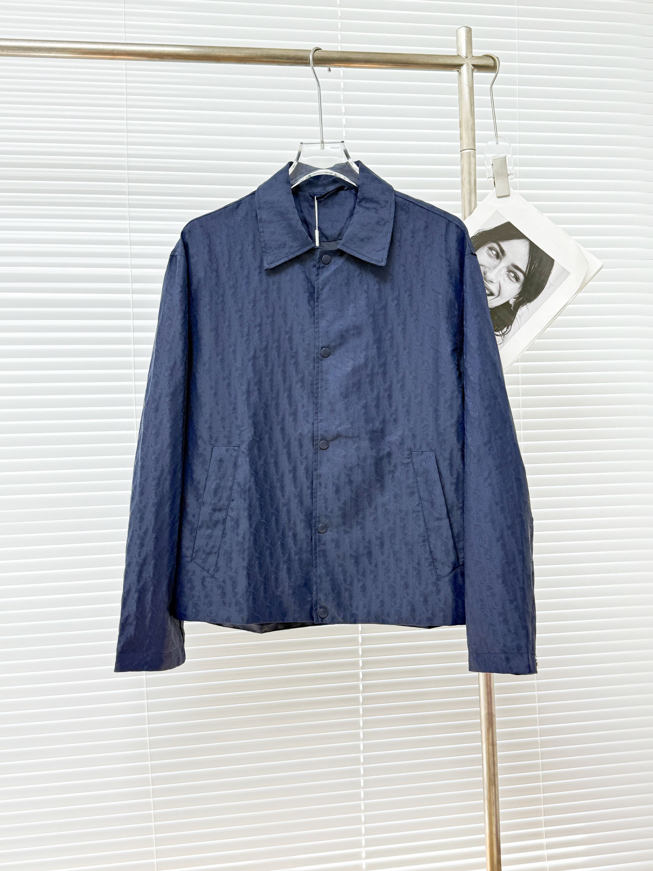 Dior 디올 25SS 오블리크 패턴 블루 테크 패브릭 자켓 9