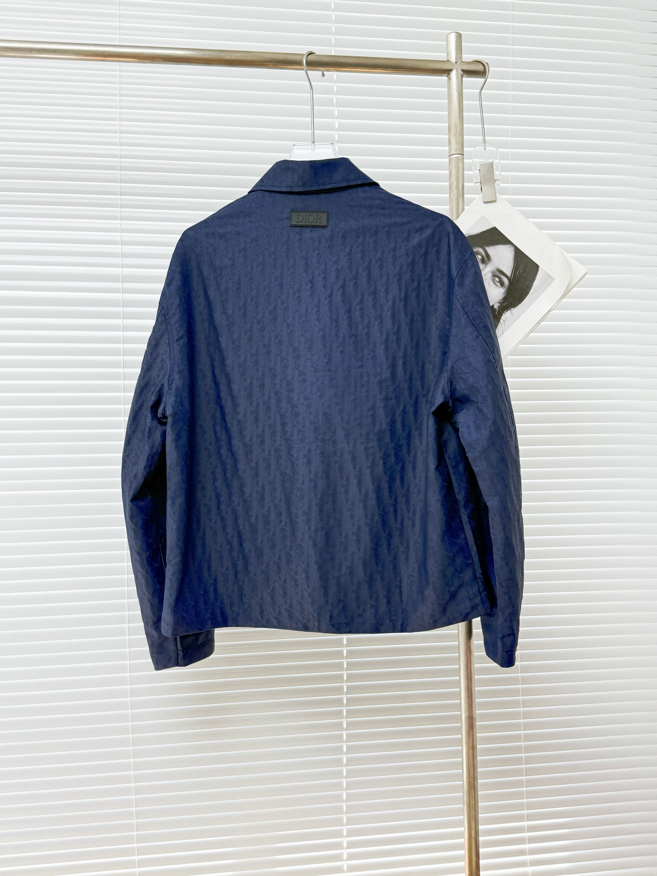 Dior 디올 25SS 오블리크 패턴 블루 테크 패브릭 자켓 10