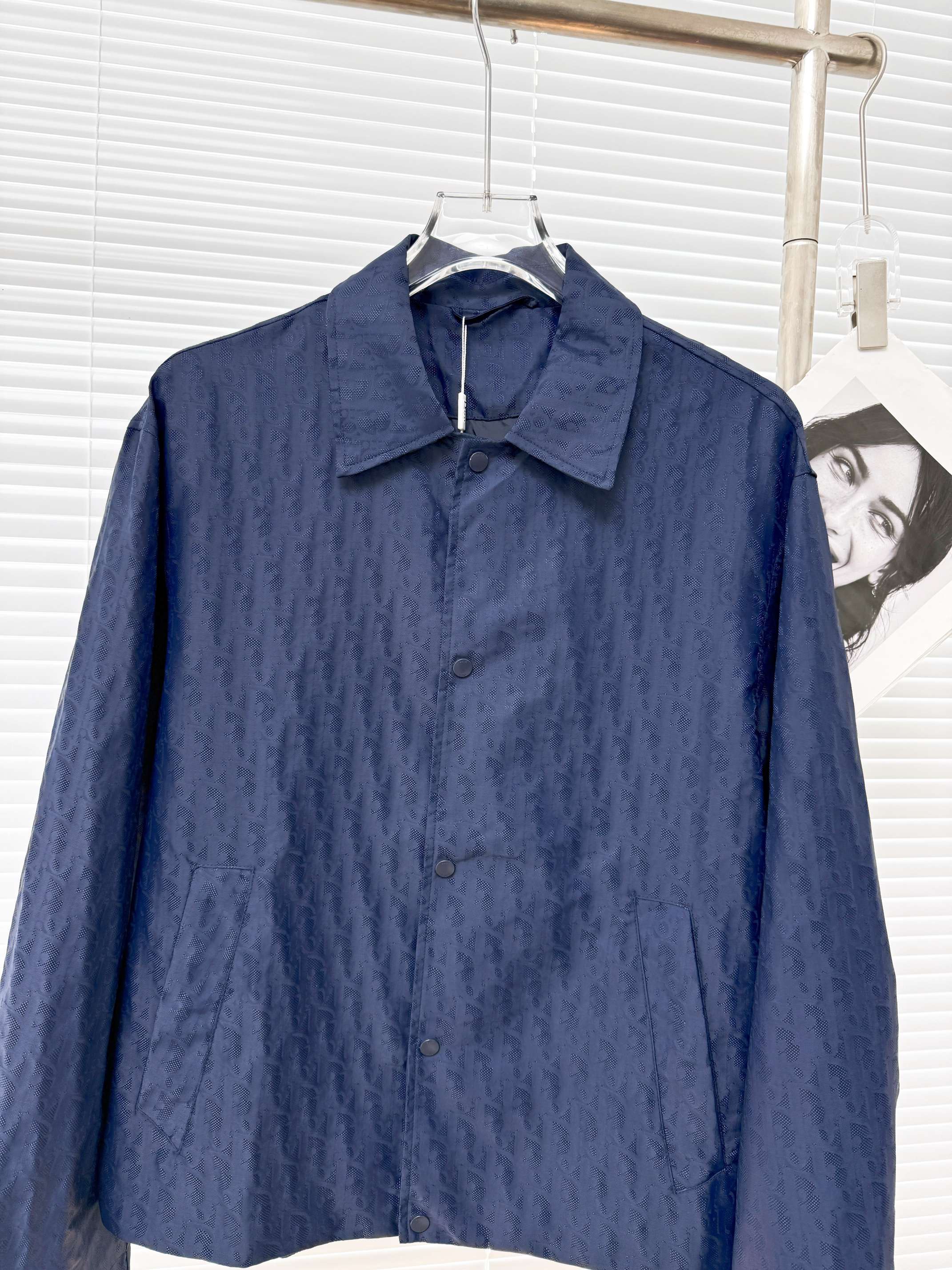 Dior 디올 25SS 오블리크 패턴 블루 테크 패브릭 자켓 11