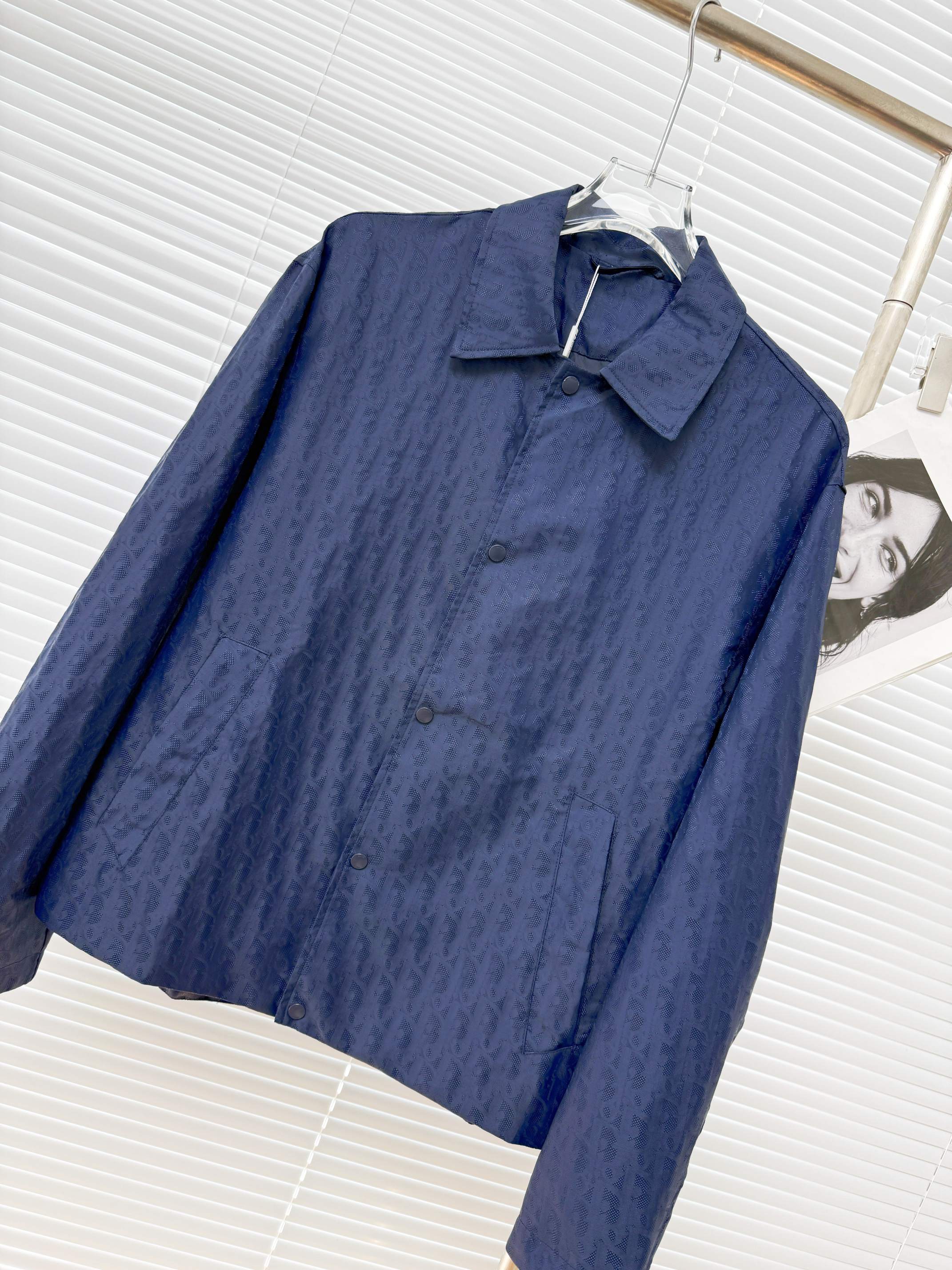Dior 디올 25SS 오블리크 패턴 블루 테크 패브릭 자켓 18