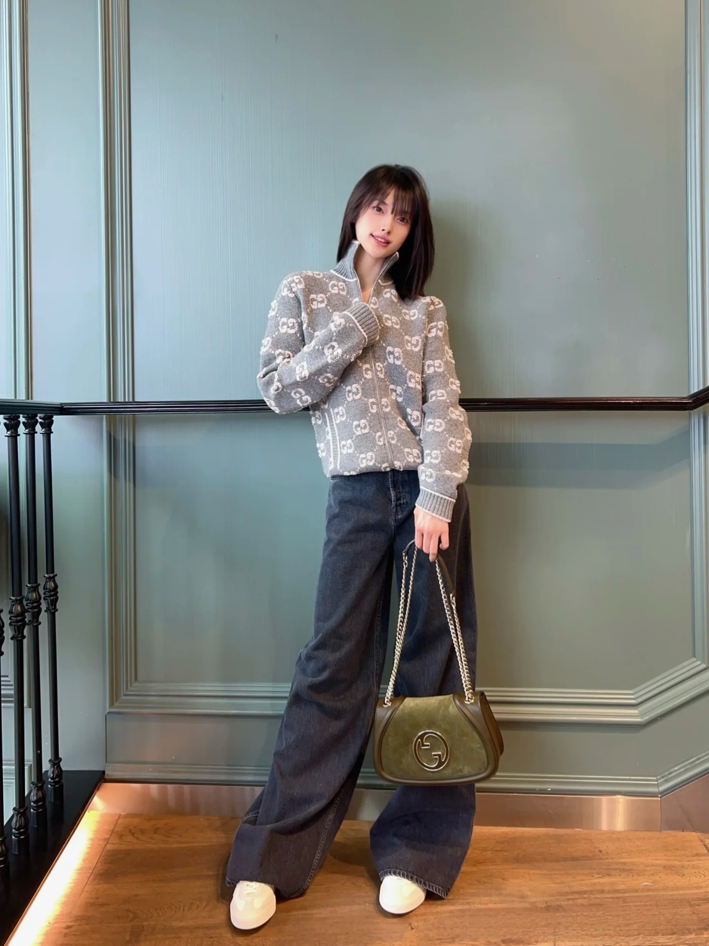 GUCCI 구찌 GG 자카드 울 니트 집업 2