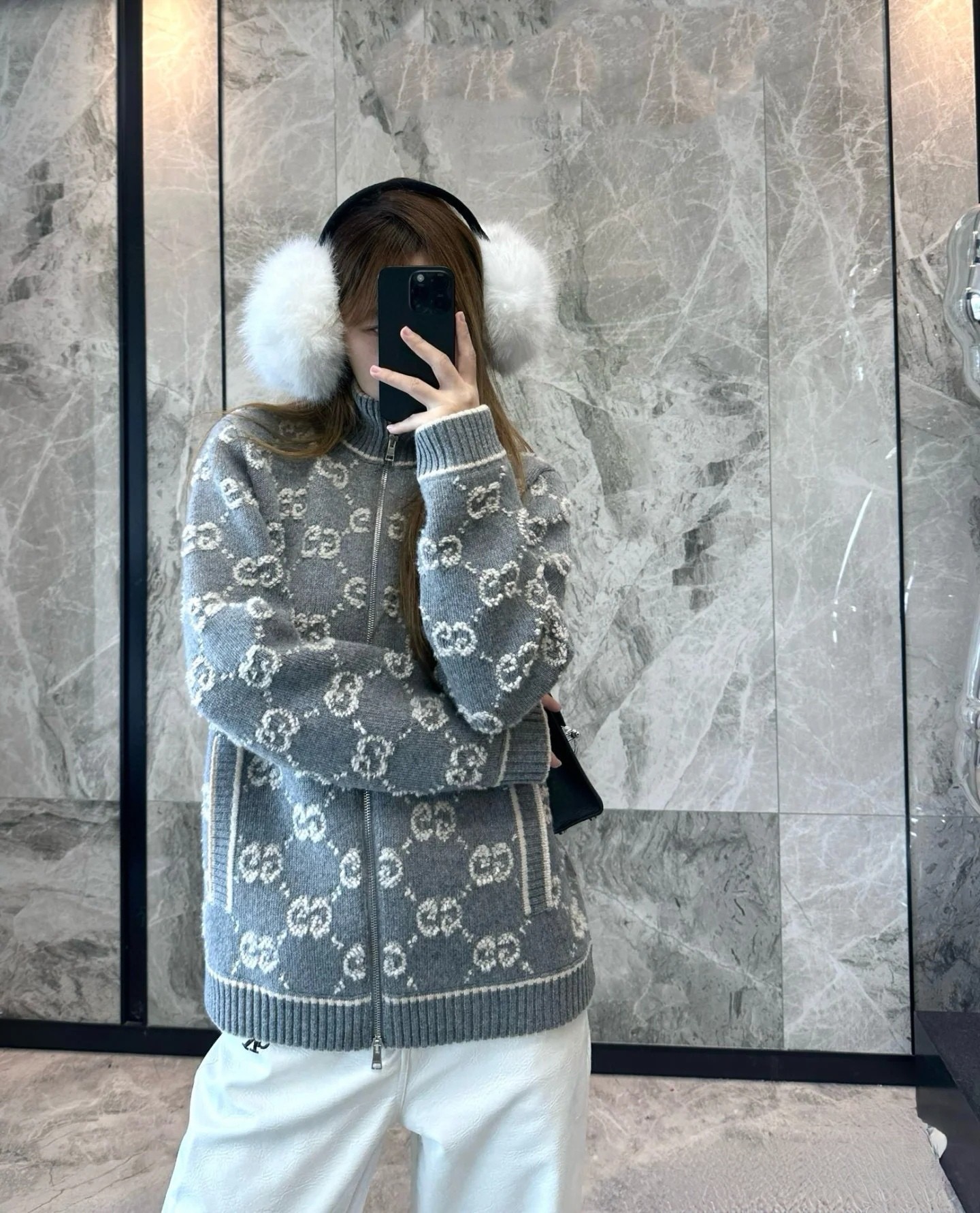 GUCCI 구찌 GG 자카드 울 니트 집업 3