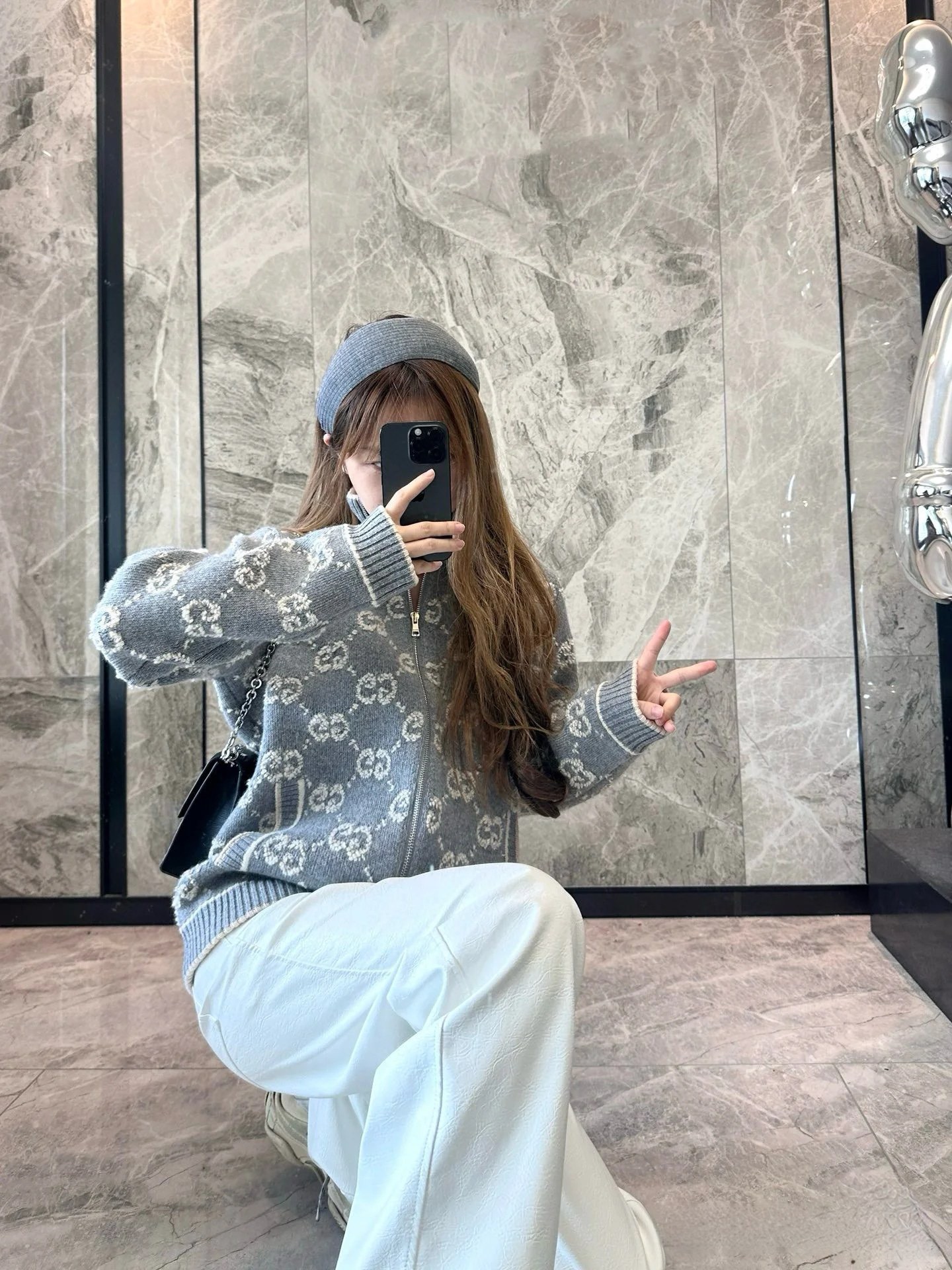 GUCCI 구찌 GG 자카드 울 니트 집업 7