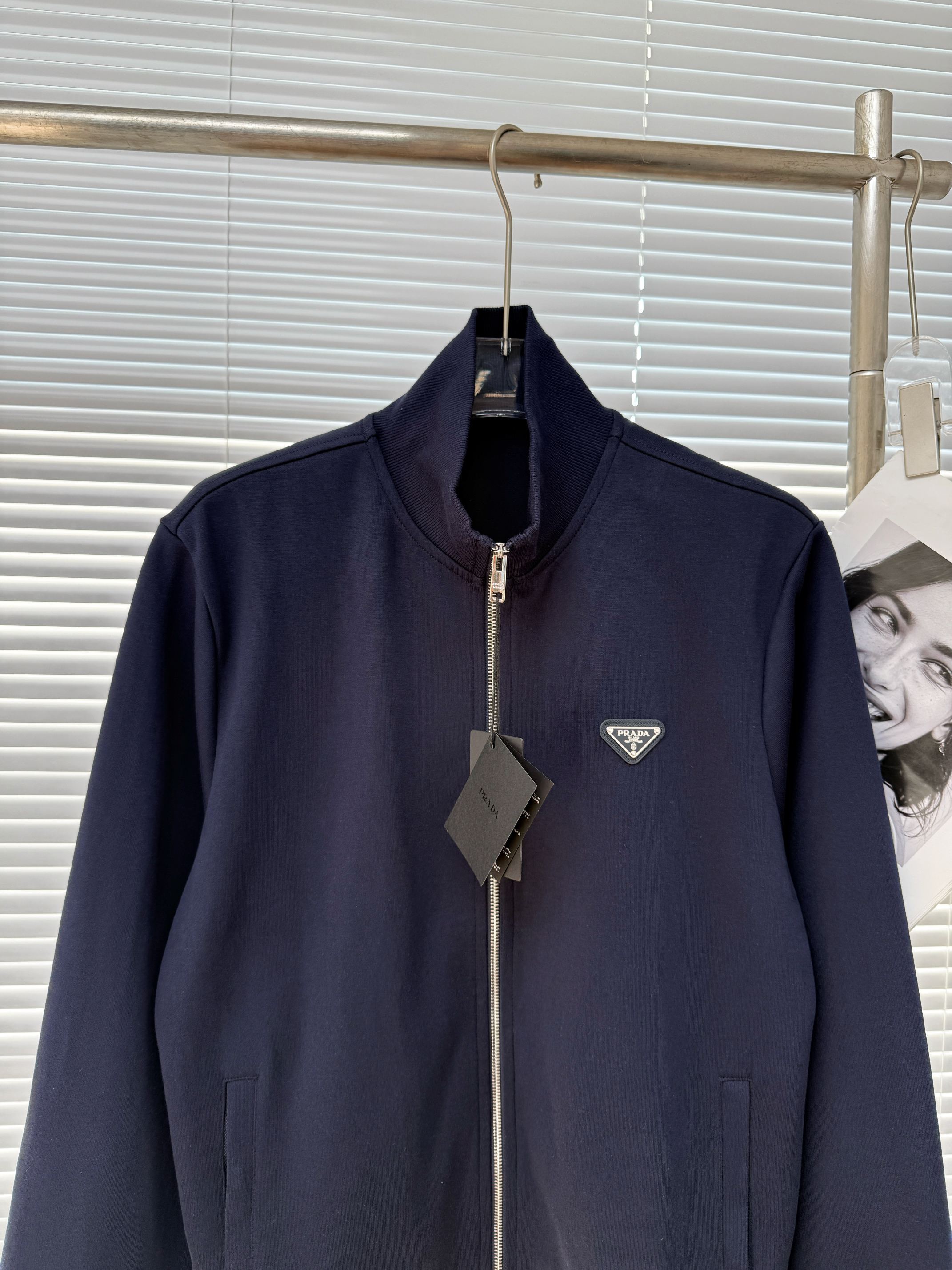 Prada 프라다 더블코튼 스탠드넥 집업 자켓 7