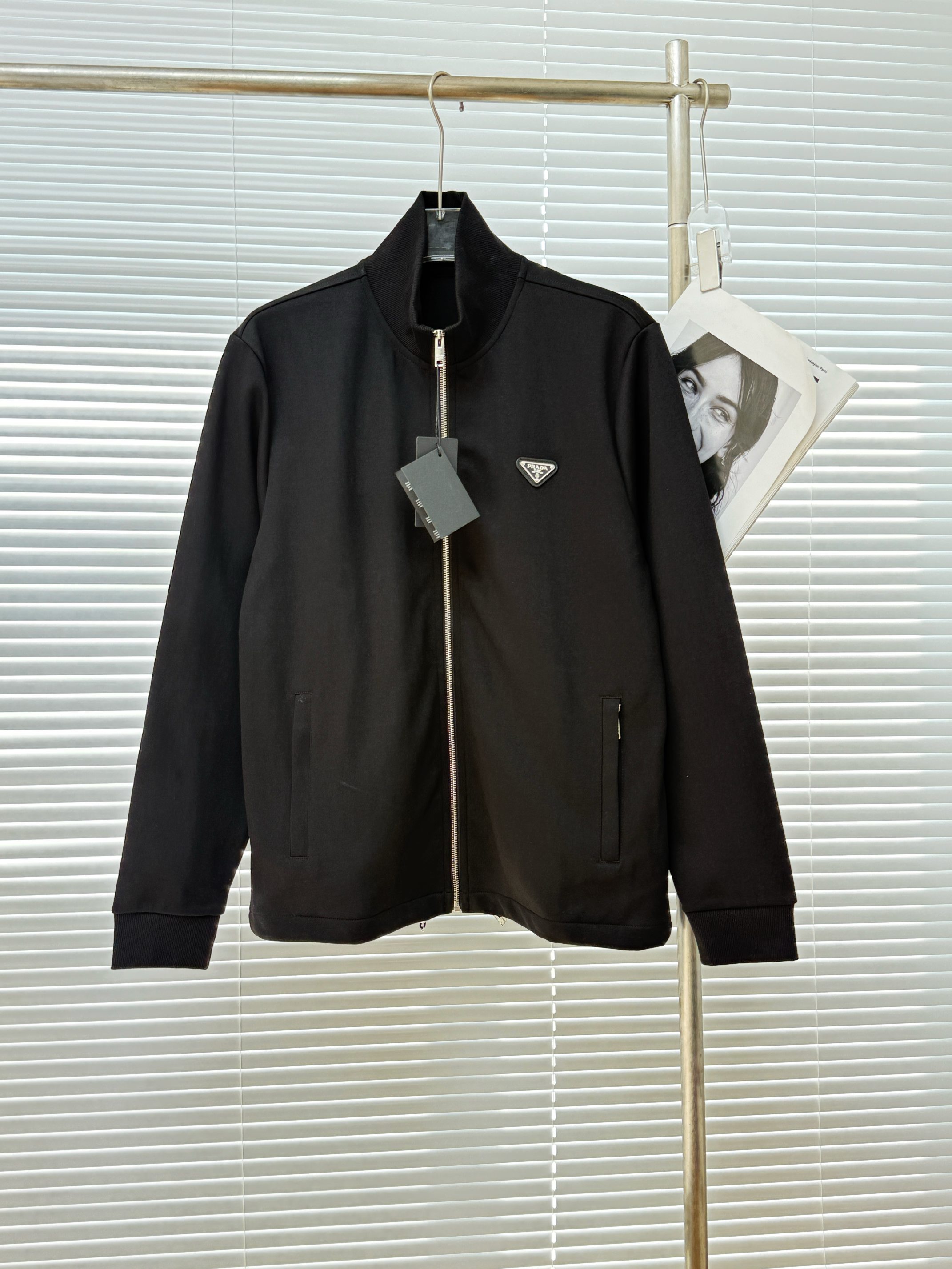 Prada 프라다 더블코튼 스탠드넥 집업 자켓 14