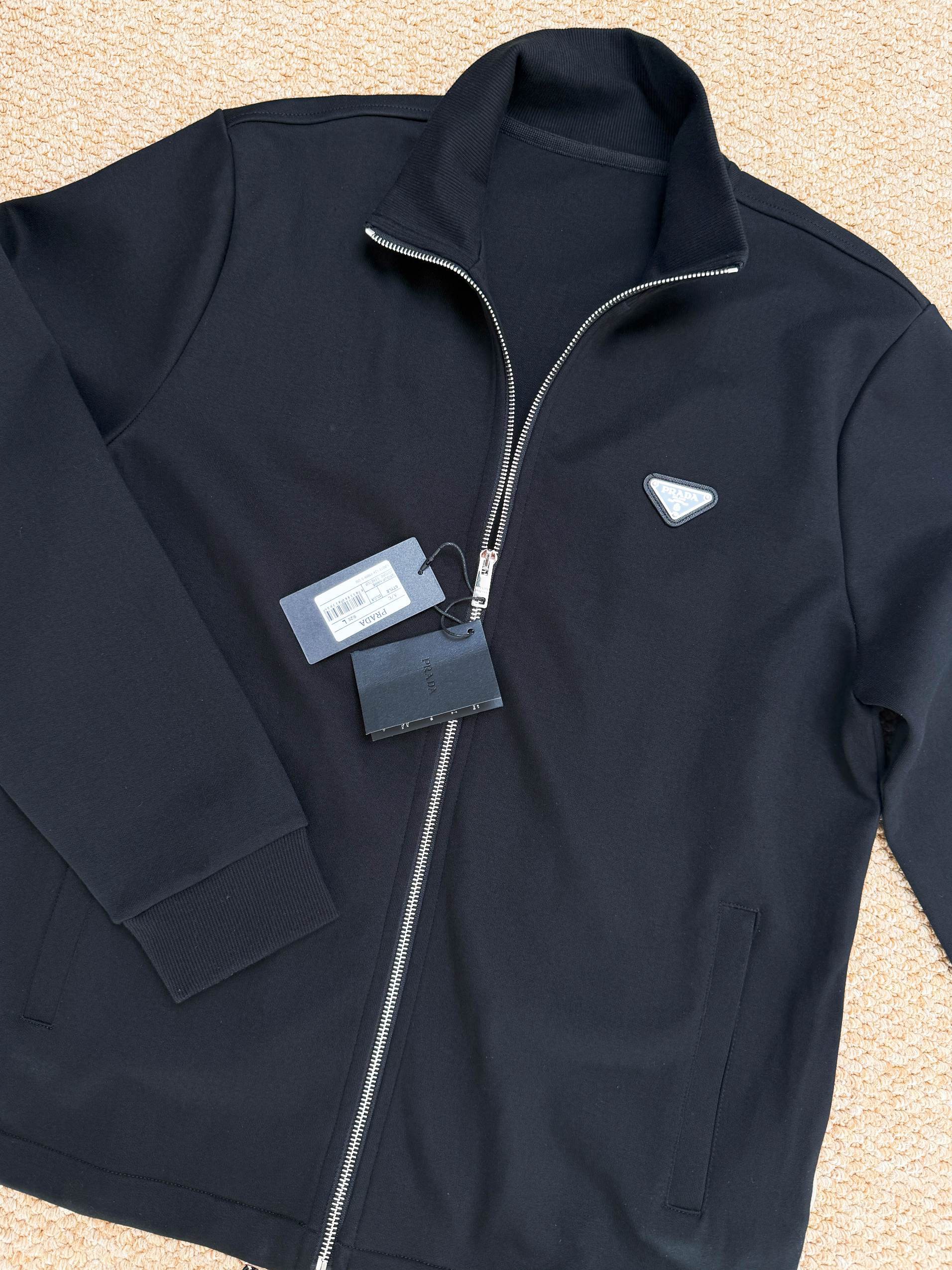 Prada 프라다 더블코튼 스탠드넥 집업 자켓 18