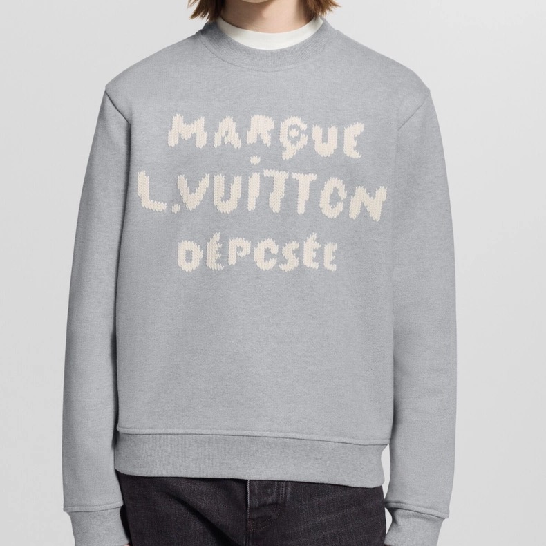 LOUIS VUITTON 루이비통 마르끄 루이비통 뎁세 회색 자수 로고 맨투맨 2