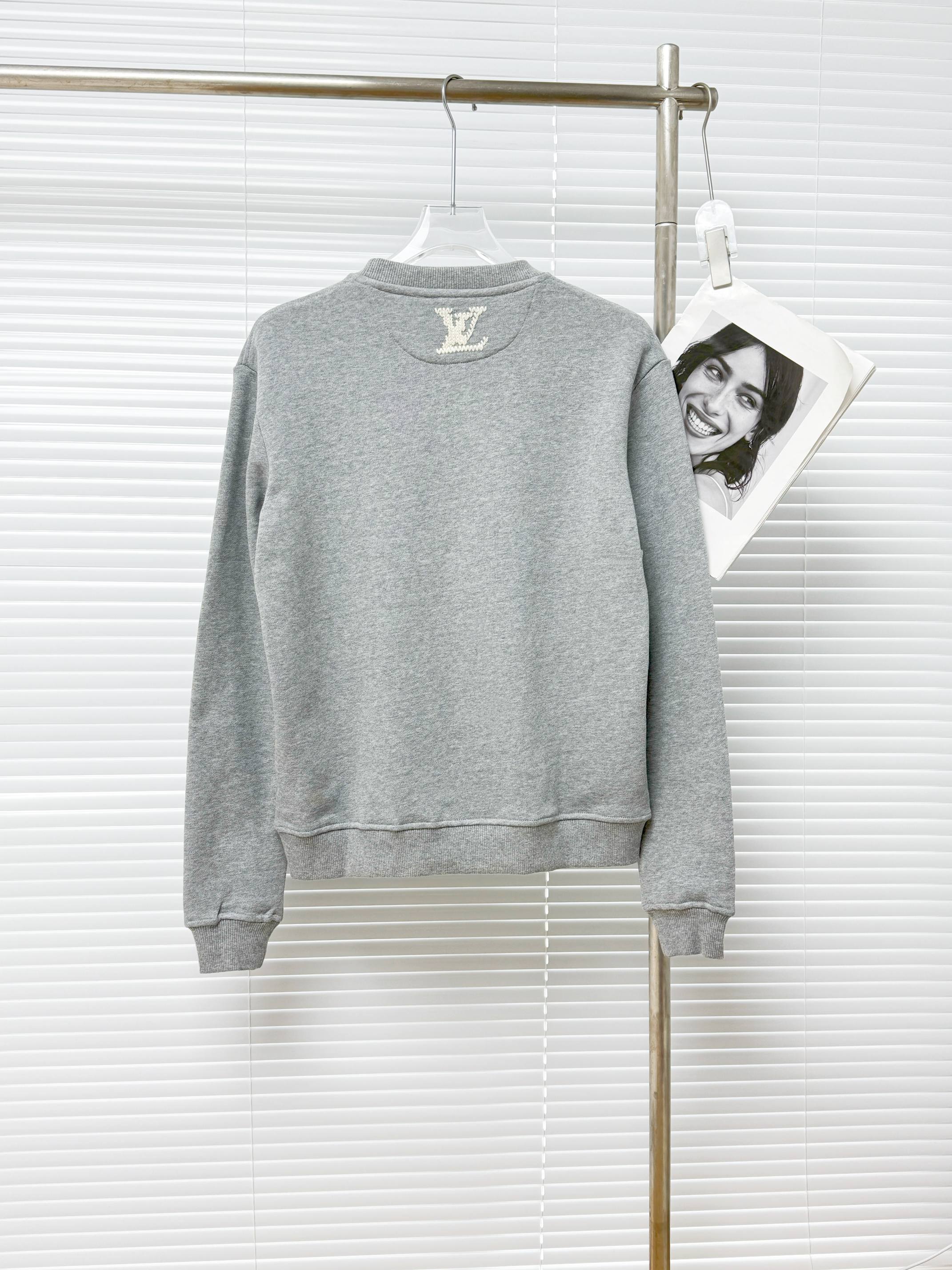 LOUIS VUITTON 루이비통 마르끄 루이비통 뎁세 회색 자수 로고 맨투맨 15