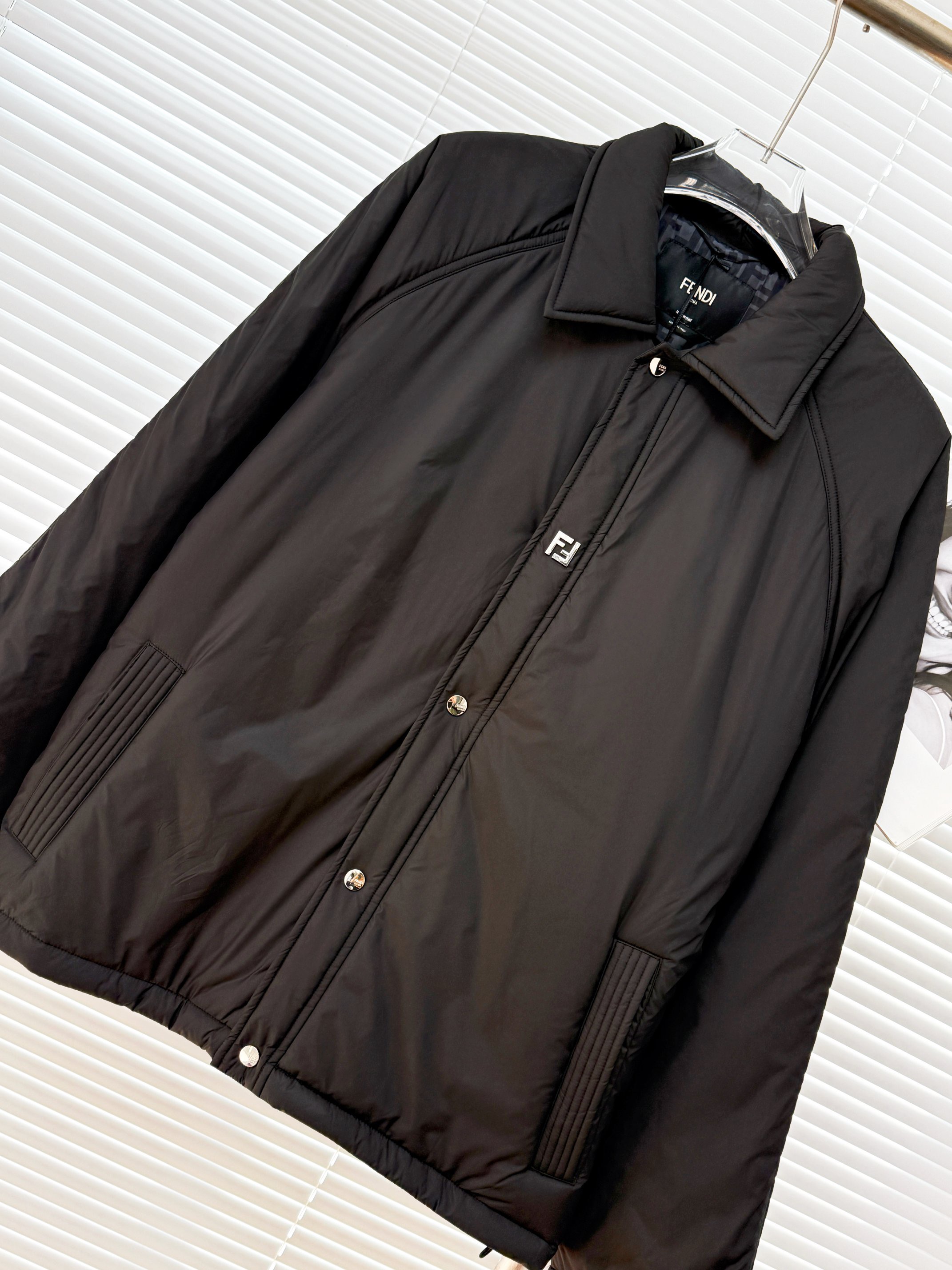 FENDI 펜디 FF 안감 디테일 블랙 와이드핏 자켓 19
