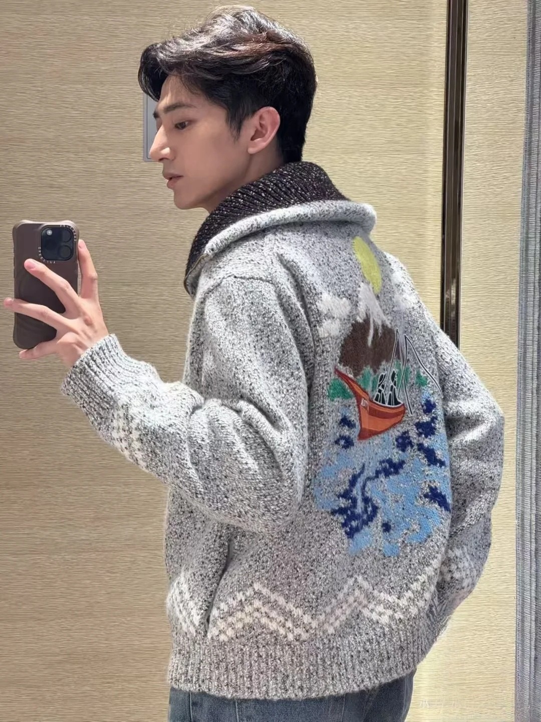 Louis Vuitton 루이비통 x NIGO 25FW 울 블렌드 집업 니트 후드 자켓 4