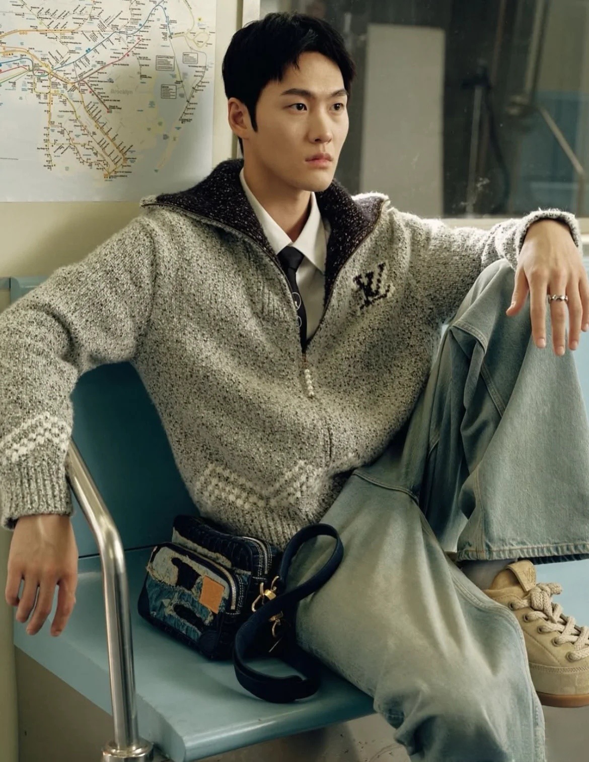 Louis Vuitton 루이비통 x NIGO 25FW 울 블렌드 집업 니트 후드 자켓 9