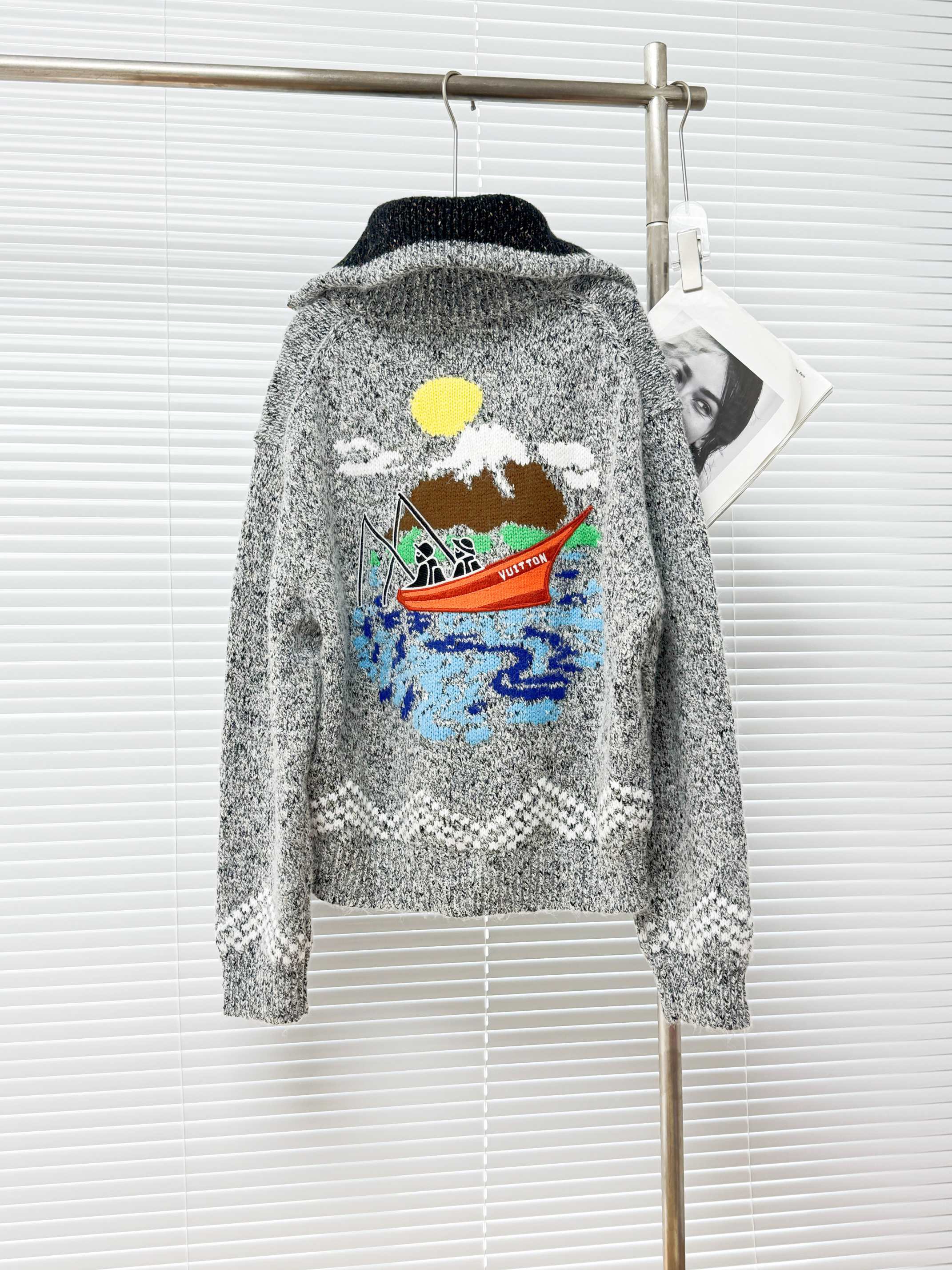 Louis Vuitton 루이비통 x NIGO 25FW 울 블렌드 집업 니트 후드 자켓 12