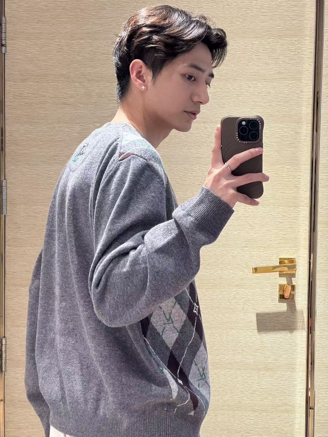 Louis Vuitton 루이비통 아가일 자카드 울 니트 스웨터 6