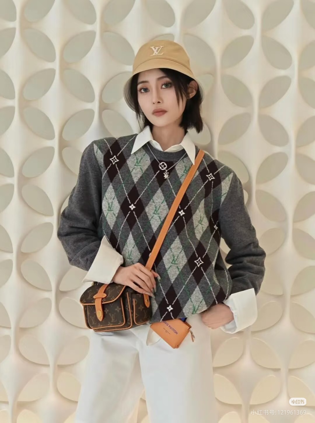 Louis Vuitton 루이비통 아가일 자카드 울 니트 스웨터 10