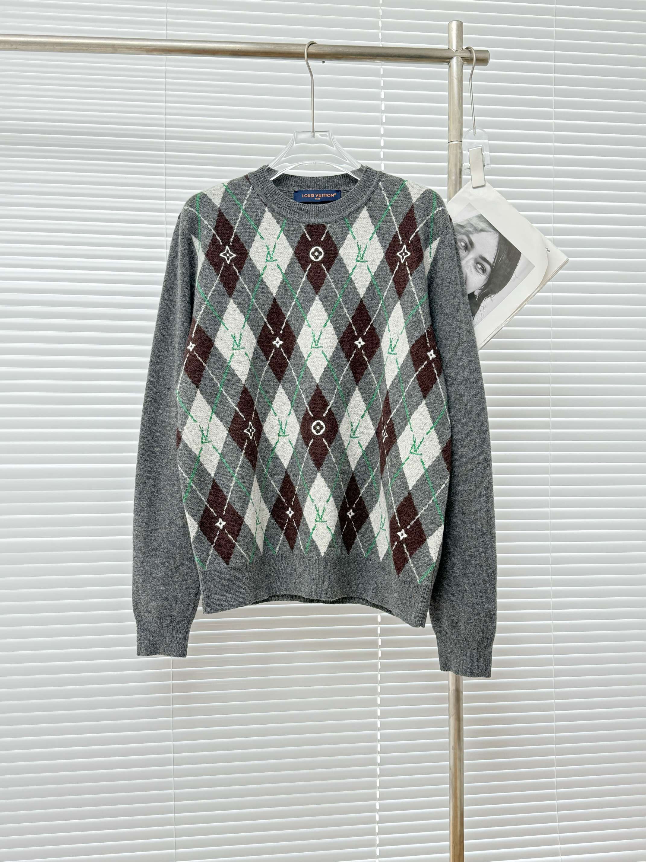 Louis Vuitton 루이비통 아가일 자카드 울 니트 스웨터 11
