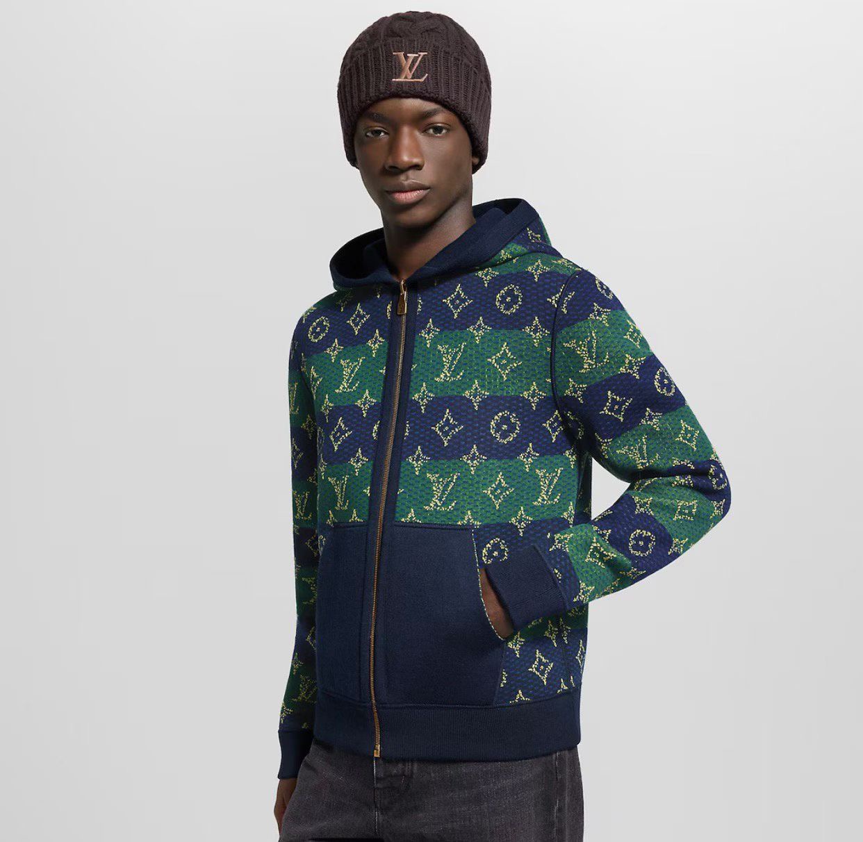 LOUIS VUITTON 루이비통 Monogram Heritage 양면 후드 니트 3