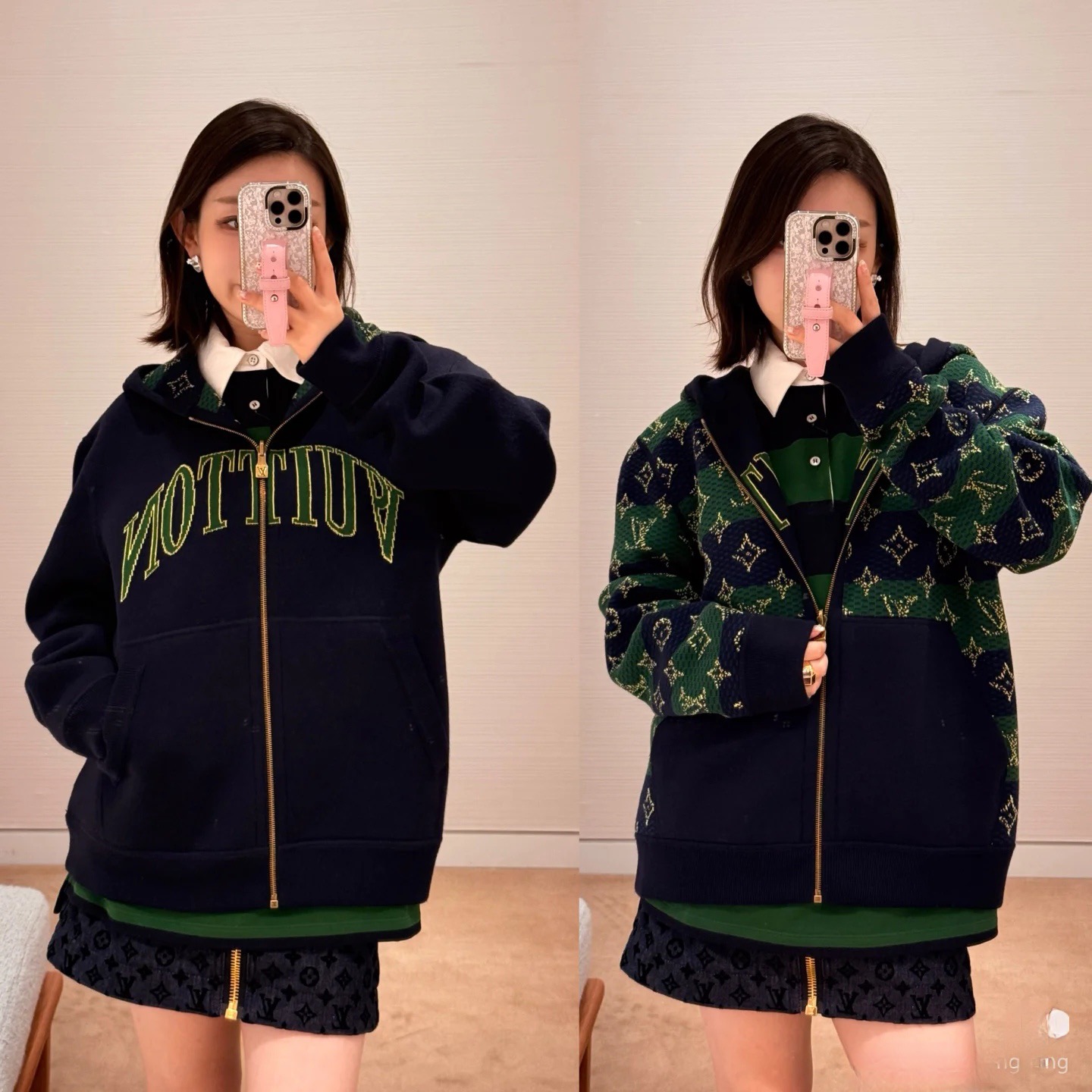 LOUIS VUITTON 루이비통 Monogram Heritage 양면 후드 니트 10