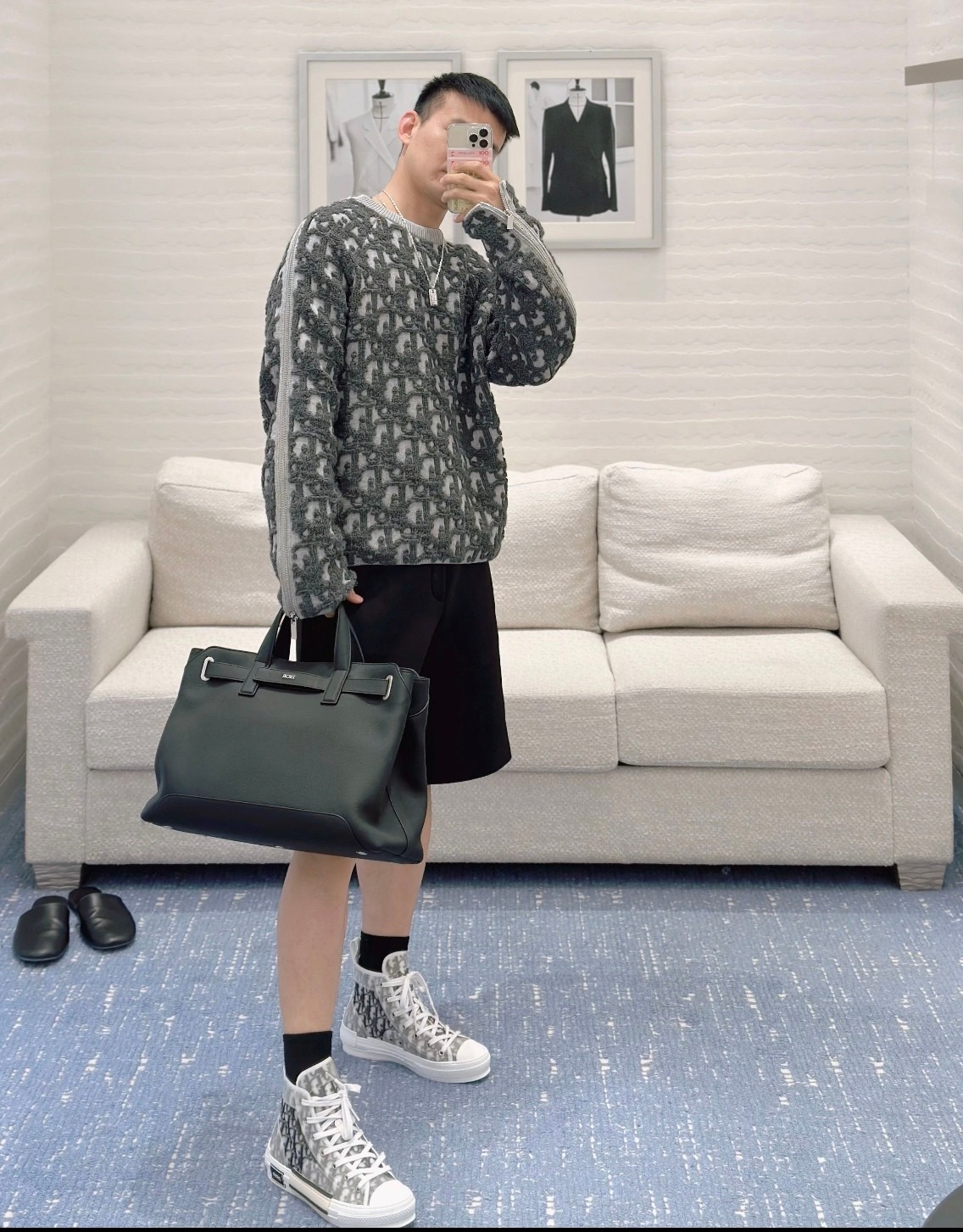 Dior 디올 양모 혼방 자카드 니트 스웨터 5