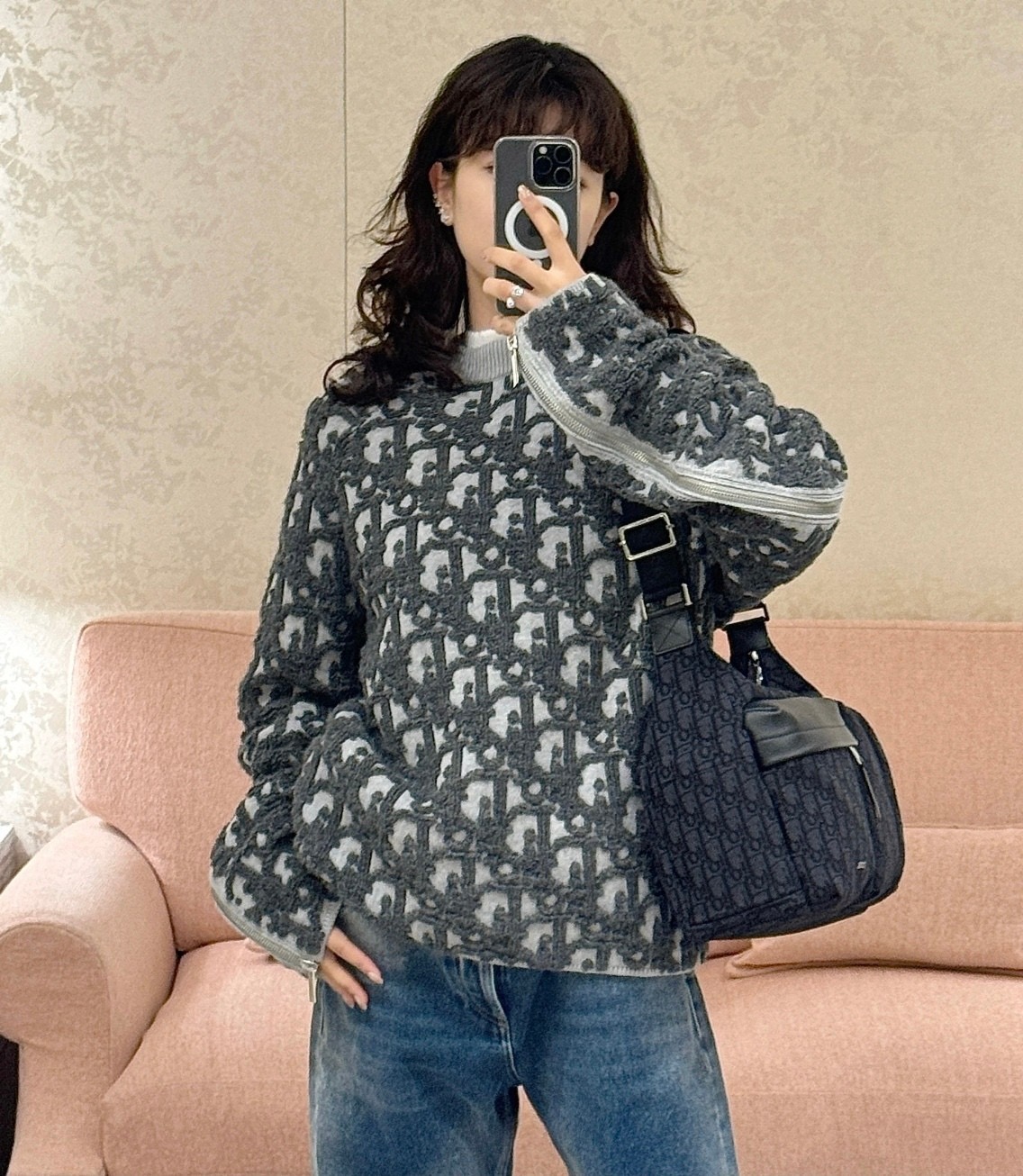 Dior 디올 양모 혼방 자카드 니트 스웨터 7