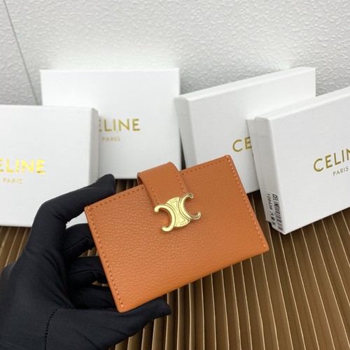 Celine Triomphe Accordion Grained Calfskin Card Holder 셀린느 트리옹프 아코디언 그레인드 카프스킨 카드홀더 10843 11cm