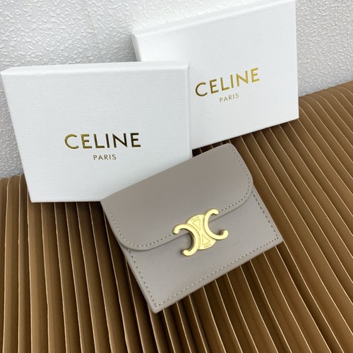 Celine Triomphe Glossy Calfskin Business Card Holder 셀린느 트리옹프 글로시 카프스킨 명함지갑 10062 10.5cm