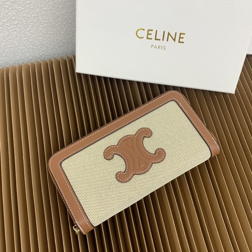 Celine Triomphe Cuir Large Zipped Wallet 셀린느 트리옹프 퀴르 라지 지퍼 지갑 10543 19cm