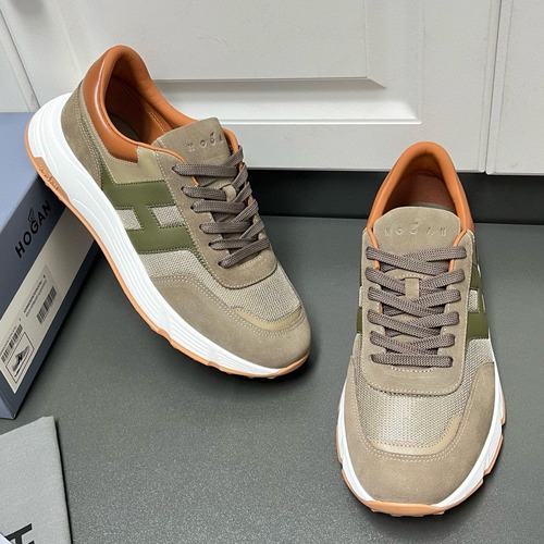 Hogan 호간 Interactive Cube 2025 남성 스웨이드 로우탑 스니커즈