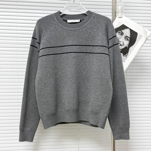 Dior 디올 오블리크 로고 자카드 라운드넥 스웨터