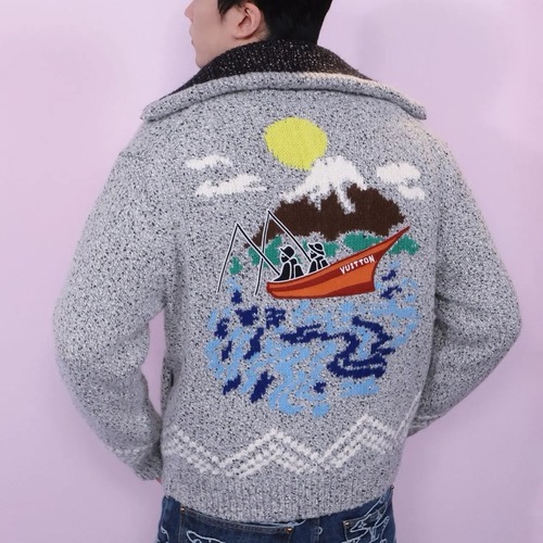 Louis Vuitton 루이비통 x NIGO 25FW 울 블렌드 집업 니트 후드 자켓