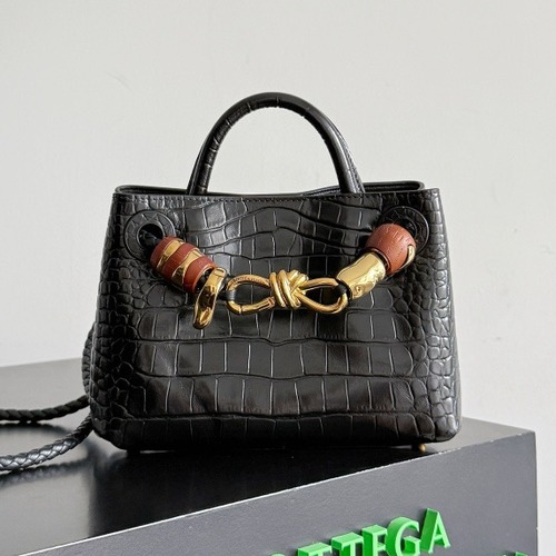 BOTTEGA VENETA 보테가베네타 미니 안디아모 악어가죽 토트백 22CM
