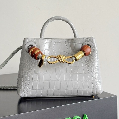 BOTTEGA VENETA 보테가베네타 미니 안디아모 악어가죽 크로스바디 백