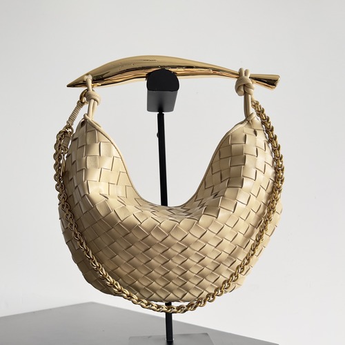 BOTTEGA VENETA 보테가베네타 사딘 인트레치아토 위빙 숄더백
