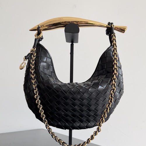 BOTTEGA VENETA 보테가베네타 사딘 인트레치아토 위빙 숄더백