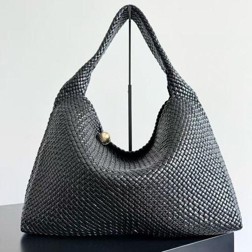  Bottega Veneta Tosca Hop Intrecciato 보테가 베네타 토스카 홉 인트레치아토 바치 위빙 호보백 블랙 54cm