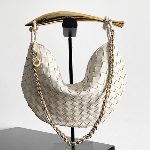 BOTTEGA VENETA 보테가베네타 사딘 인트레치아토 위빙 숄더백